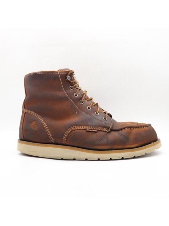 Carhartt 6 Inch Steel Toe Moc Waterproof Wedge Boot Men\'s 12 W Brown Leather main image 4